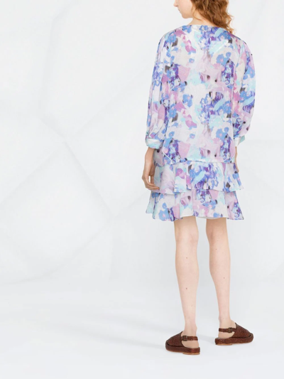 Iro Oslona Floral-print Dress In Blue