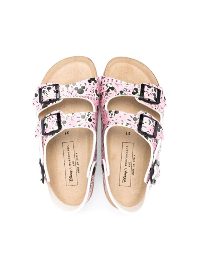 Shop Moa X Disney Mickey Mouse-print Sandals In Pink