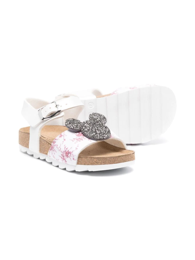 Shop Moa X Disney Glitter-appliqué Sandals In White