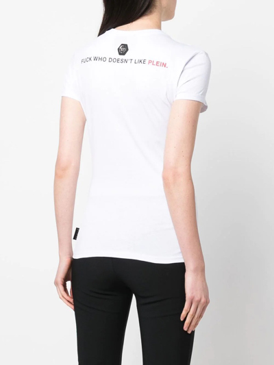 Philipp Plein Logo-print Cotton T-shirt In White