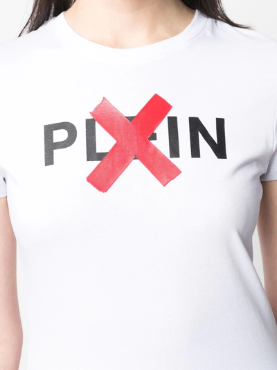 Philipp Plein Logo-print Cotton T-shirt In White