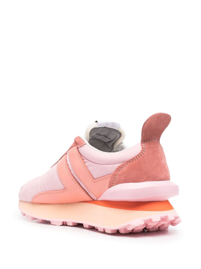 Shop Lanvin Bumpr Lace-up Sneakers In Pink