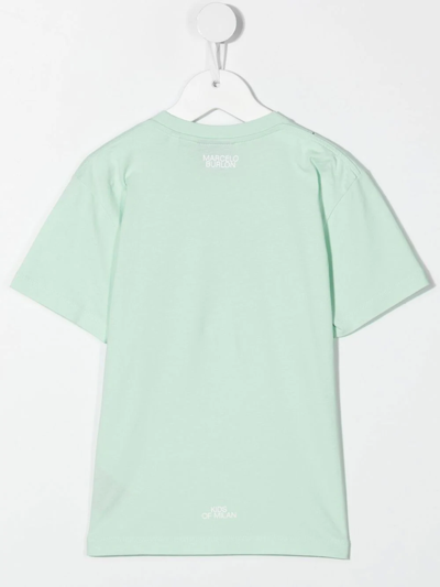 Marcelo Burlon County Of Milan Necklace-print Cotton T-shirt In Green