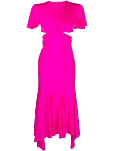 Shop Philosophy Di Lorenzo Serafini Twist-detail Midi Dress In Pink