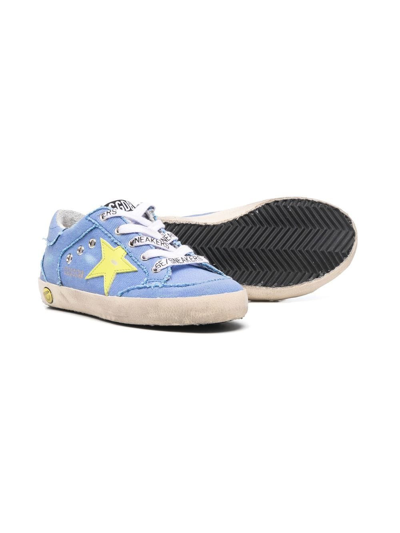 Shop Golden Goose Star Patch Logo Trainers In Blue