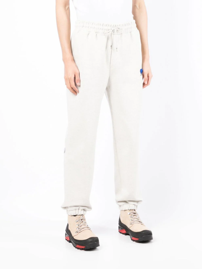 Ader Error Grey Twin Heart Lounge Pants In Grey
