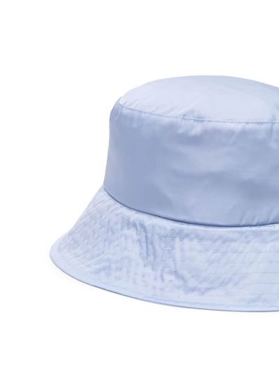 Shop Moncler Logo-patch Bucket Hat In Blue