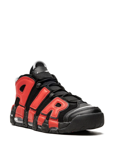 Shop Nike Air More Uptempo "split" Sneakers In Black