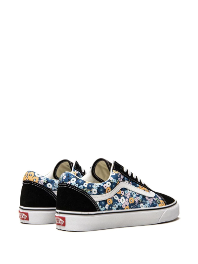 Shop Vans Old Skool "floral" Sneakers In Black