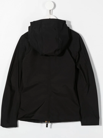 Shop K-way Zip-up Hooded Jacket In Black