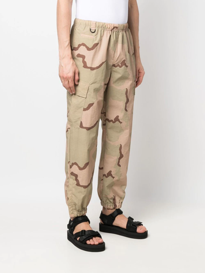 Shop Undercover Camouflage-print Ripstop Cargo Trousers In Neutrals