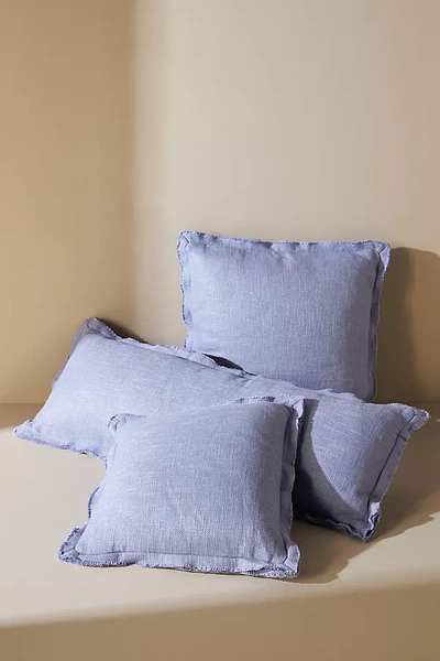 Anthropologie Luxe Linen Cushion In Purple