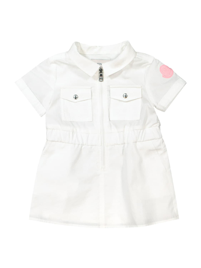 Shop Moncler Kids Dress For Girls In White