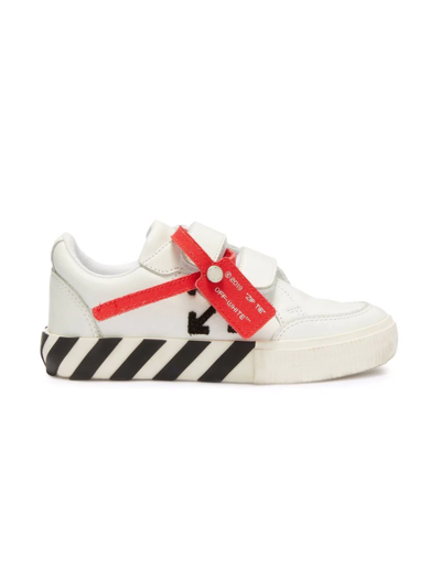 Shop Off-white Vulcanised Touch-strap Sneakers In 1001 Black White