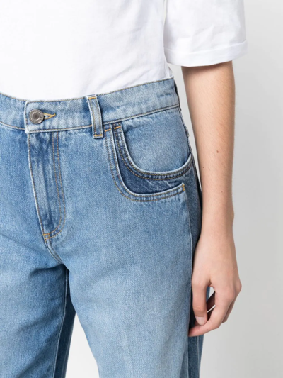 Shop Philosophy Di Lorenzo Serafini Wide-leg Mid-rise Jeans In Blue