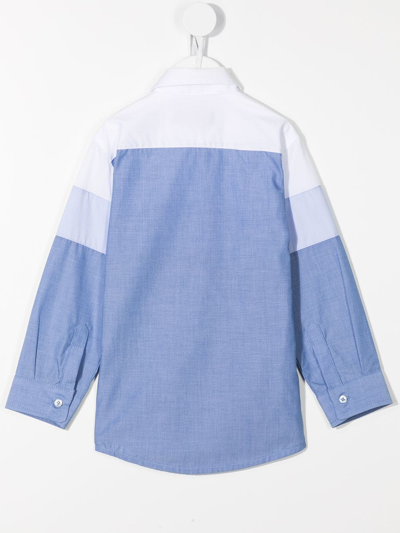 Shop Aigner Two Tone Shirt In Blue