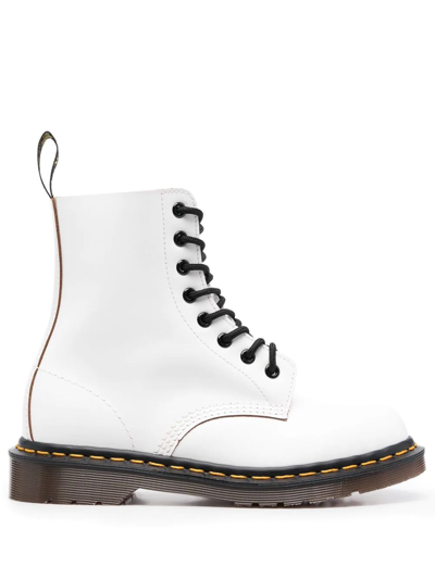 Dr. Martens Unisex 1460 Smooth 8 Eye Boots In White