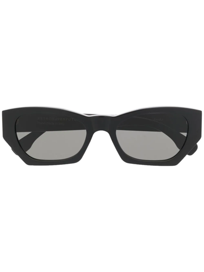 Shop Retrosuperfuture Amata Rectangular-frame Sunglasses In Black