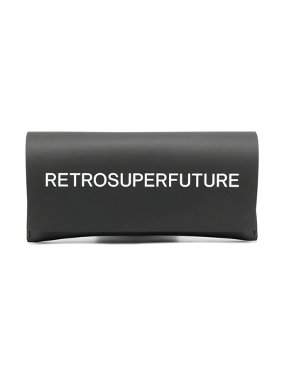 Shop Retrosuperfuture Amata Rectangular-frame Sunglasses In Black