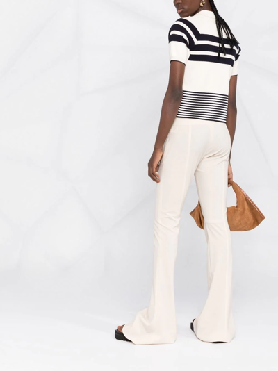 Shop Jacquemus Wool-blend Flared Trousers In Neutrals