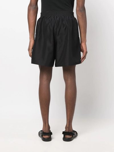 Shop Jil Sander Logo-print Track Shorts In Black