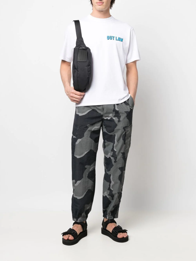 Shop Undercover Camouflage-print Ripstop Cargo Trousers In Black