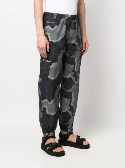 Shop Undercover Camouflage-print Ripstop Cargo Trousers In Black