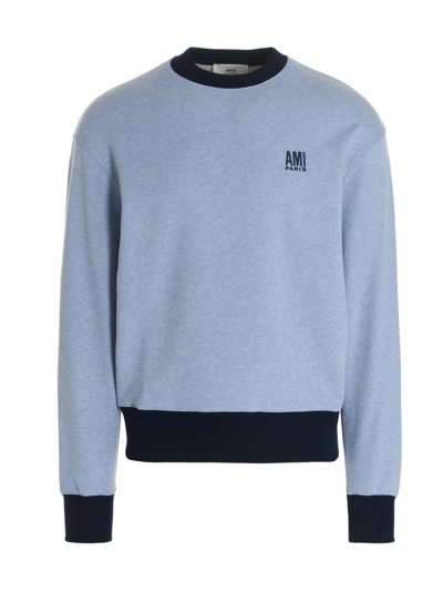 Shop Ami Alexandre Mattiussi Ami Paris Sweatshirt In Azzurro