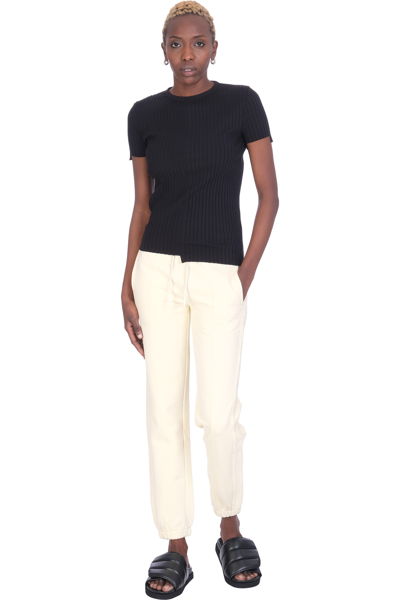 Shop Helmut Lang Pants In Beige Cotton