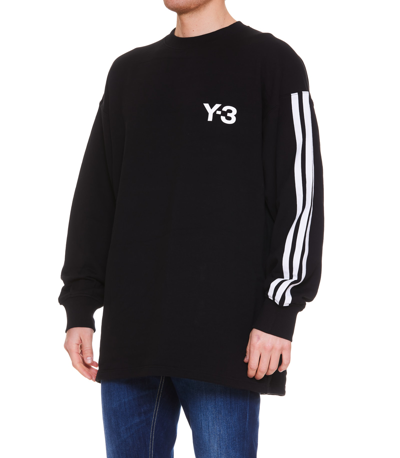 Shop Y-3 Logo Sweatshirt In Black