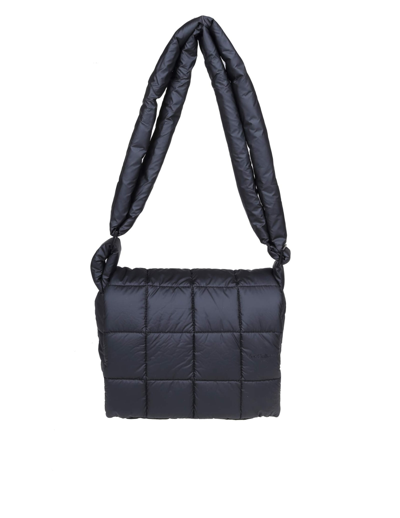 Shop Veecollective Collective Messenger Vee Bag With Quilted Fabric In Black