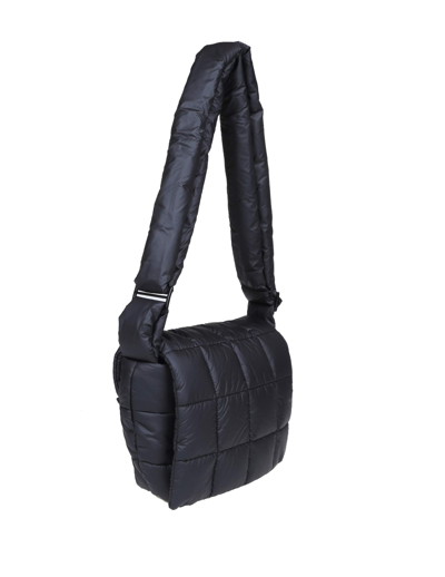 Shop Veecollective Collective Messenger Vee Bag With Quilted Fabric In Black