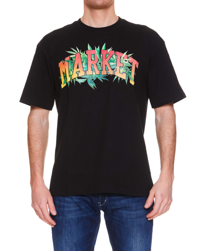 Shop Market Logo T-shirt In Black