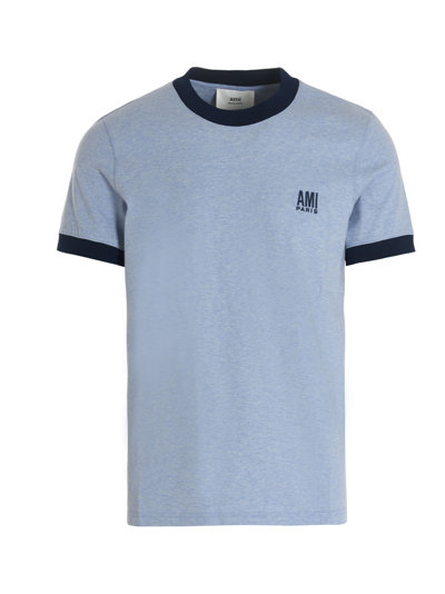Shop Ami Alexandre Mattiussi T-shirt In Azzurro