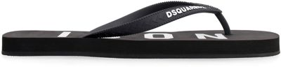 Shop Dsquared2 Icon Rubber Thong-sandals In Black