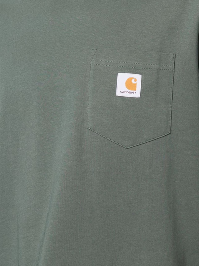 Shop Carhartt Dark Green Cotton T-shirt In Verde