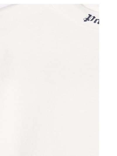 Shop Palm Angels White Cotton Tshirt In Bianco