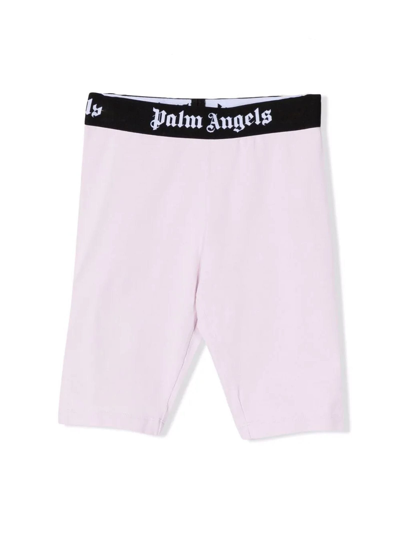 Shop Palm Angels Lilac Cotton Shorts In Rosa