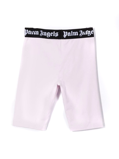 Shop Palm Angels Lilac Cotton Shorts In Rosa