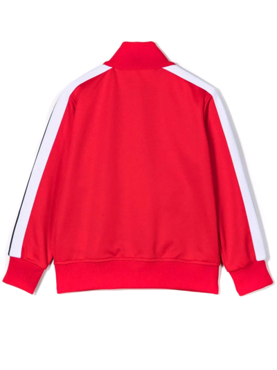 Shop Palm Angels Red Cotton Jacket In Rosso