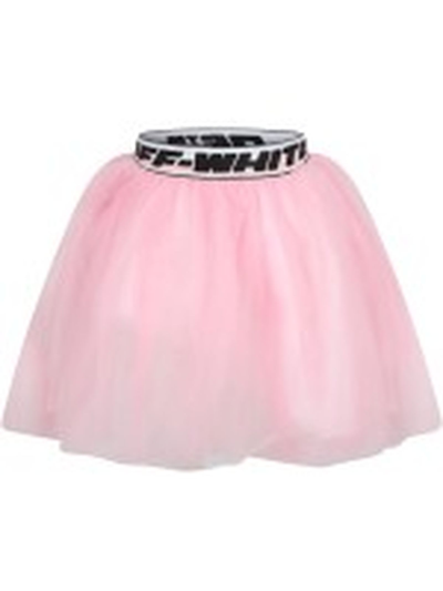 Shop Off-white Skirt In Pink Tulle Fabric In Rosa