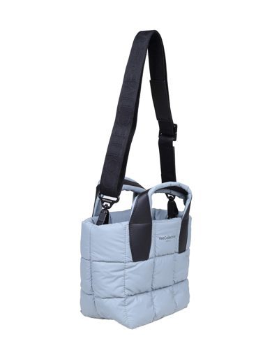 Shop Veecollective Vee Collective Mini Porter Tote Bag In Fabric Quilted In Stone