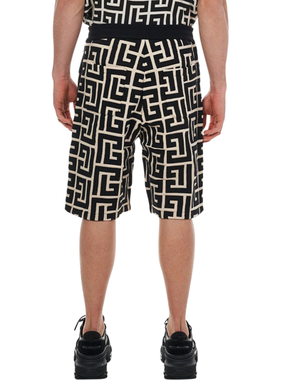 Shop Balmain Shorts Ivory