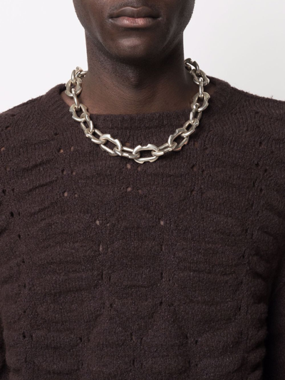 Parts Of Four Charm-chain Choker Necklace In Silber
