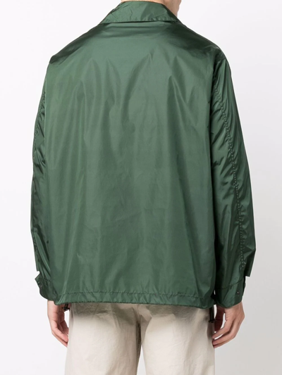 Shop Mackintosh Tape Teeming Shirt Jacket In Green