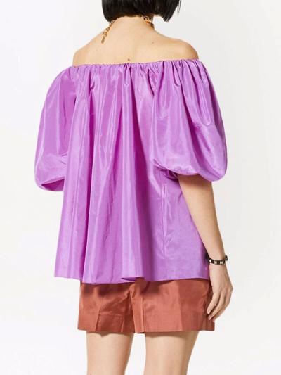 Shop Valentino Violet Silk Top