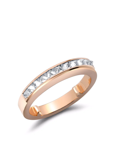 Shop Pragnell 18kt Rose Gold Rockchic Diamond Ring In Pink
