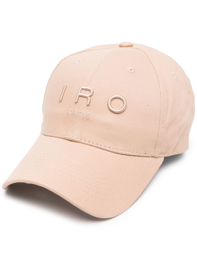 Shop Iro Greb Embroidered-logo Cap In Nude