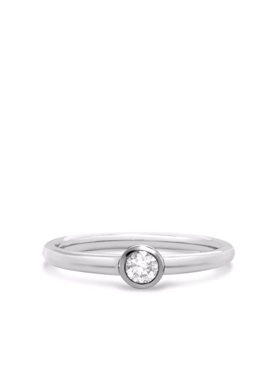 Shop Pragnell 18kt White Gold Sundance Diamond Ring In Silver