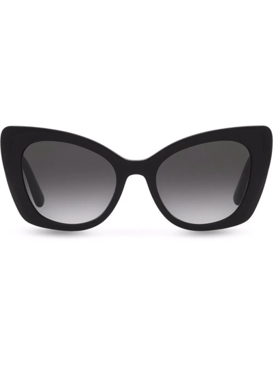 Shop Dolce & Gabbana Dg Crossed Sunglasses In Black